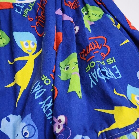 Disney Pixar Inside Out 2 Girls Handmade Boutique Colorful Ruffle Dress Size 7-8 - Picture 4 of 9